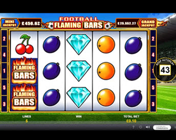 football flaming bars
