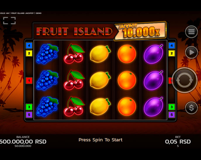 fruit island jackpot