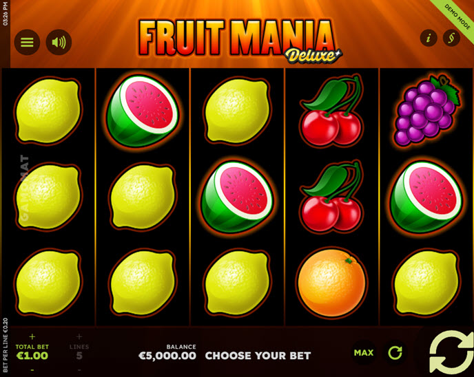 fruit mania deluxe (gamomat)