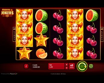 fruits and jokers: 40 lines