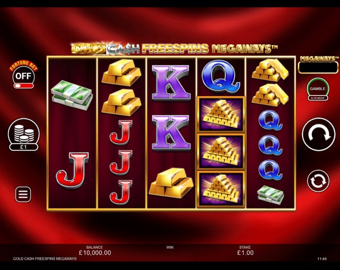 gold cash free spins megaways