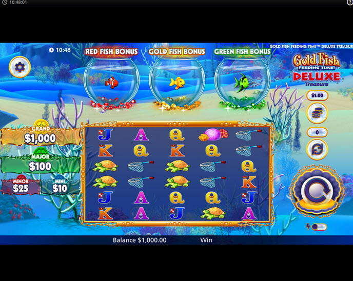 gold fish feeding time deluxe treasure
