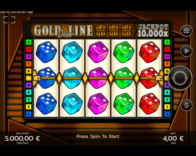 gold line dice
