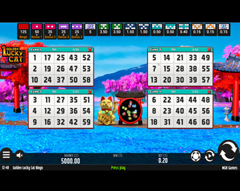 golden lucky cat bingo