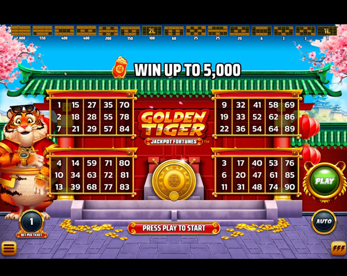 golden tiger: jackpot fortunes