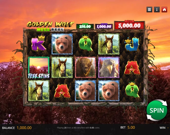 golden wolf mega reel