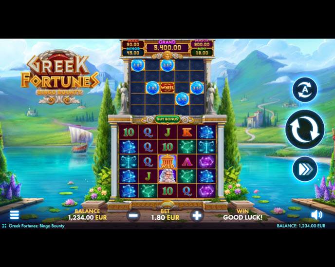 greek fortunes: bingo bounty