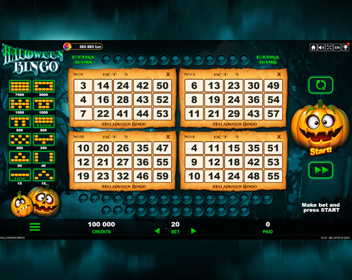halloween bingo