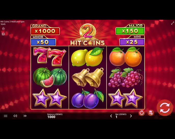 hit coins 2 hold and spin