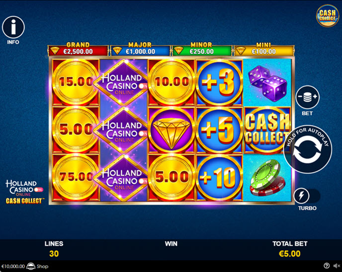 holland casino cash collect