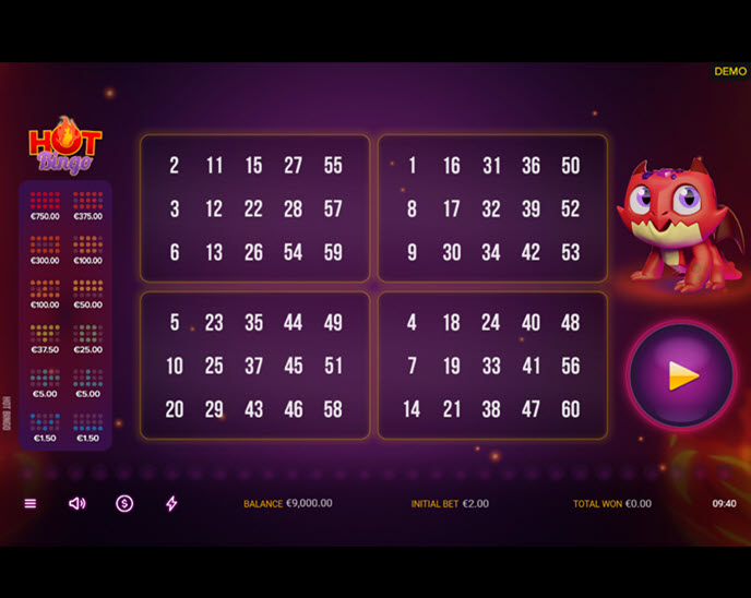 hot bingo (darwin gaming)