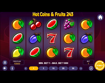 hot coins and fruits 243