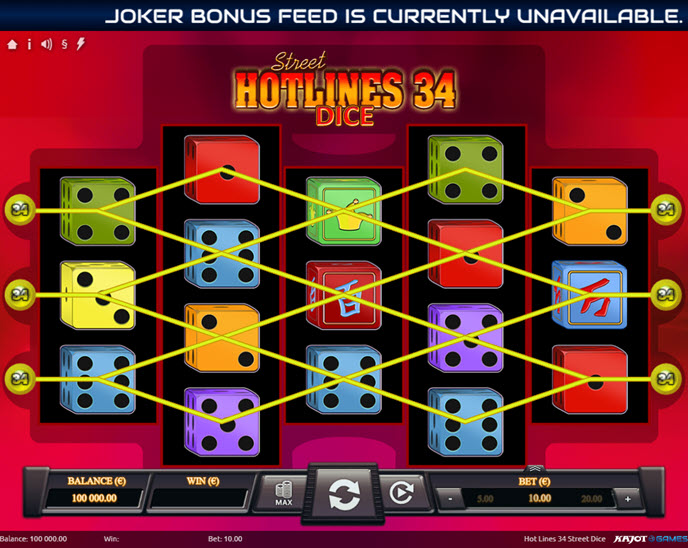 hot lines 34 dice