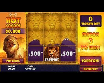 hot safari scratchcard