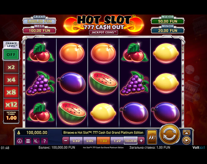 hot slot: 777 cash out grand platinum edition
