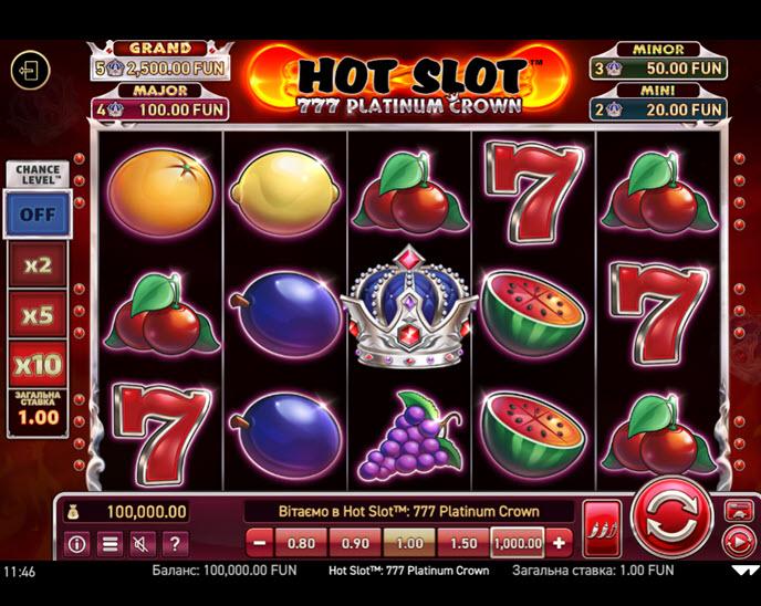 hot slot: 777 platinum crown