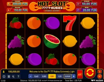 Hot Slot: 777 Rubies Extremely Light