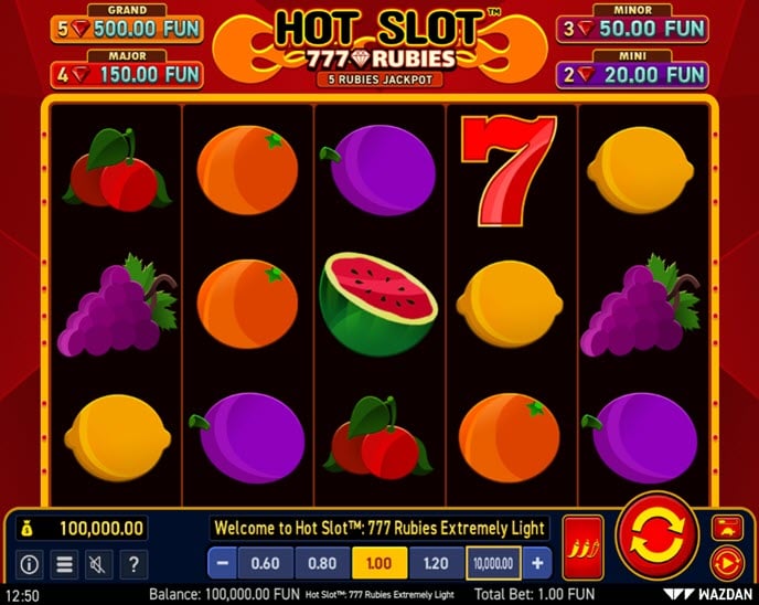 hot slot: 777 rubies extremely light