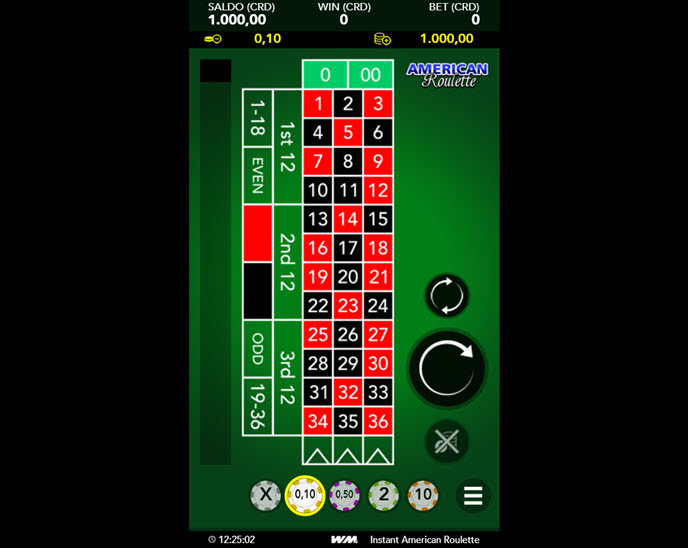 instant american roulette
