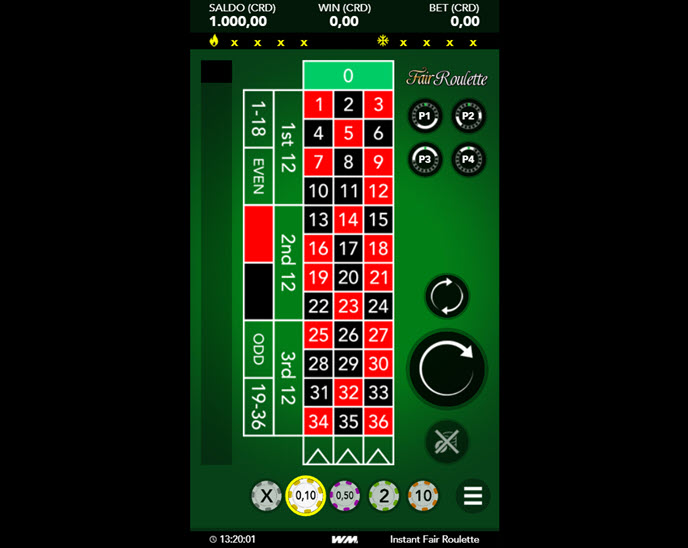 instant fair roulette