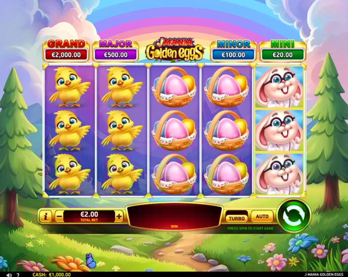j mania golden eggs