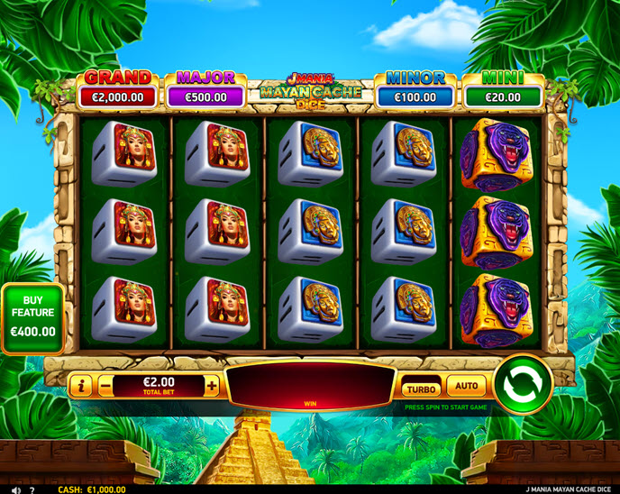 j mania mayan cache dice