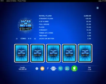 Jacks or Better – Power Poker