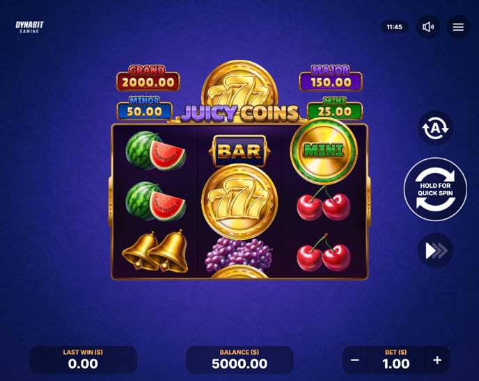 juicy coins: hold and win