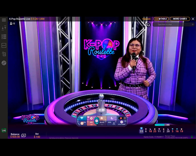 k-pop roulette live