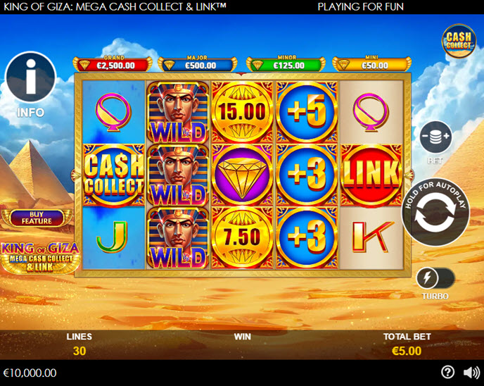 king of giza mega cash collect and link