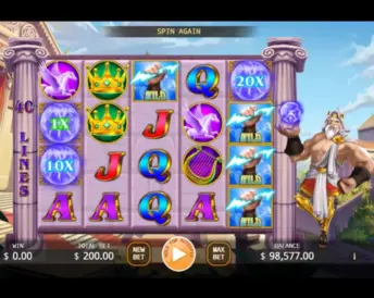 King of the God Zeus Lock 2 Spin