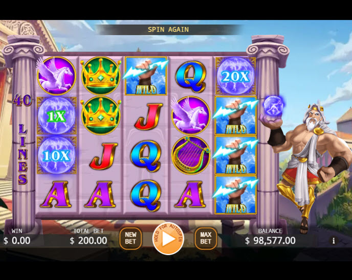 king of the god zeus lock 2 spin