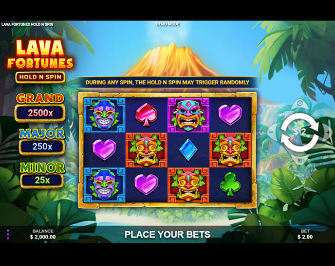 lava fortunes hold n spin