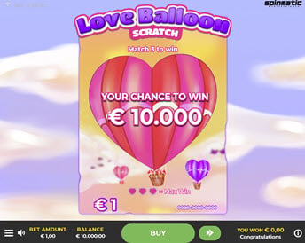 love balloon scratch