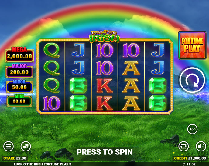 luck o’ the irish fortune play 3