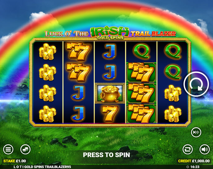 luck o’ the irish gold spins trail blazer