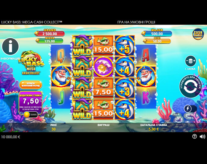 lucky bass mega cash collect