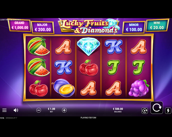 lucky fruits and diamonds