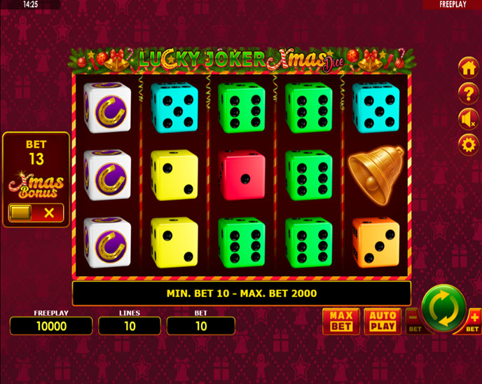 lucky joker xmas dice