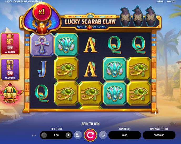 lucky scarab claw: wild respins