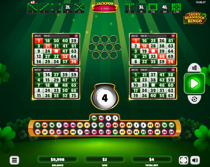 lucky shamrock bingo