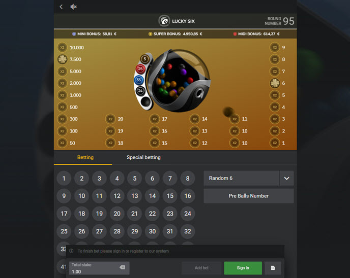 lucky six (nsoft)
