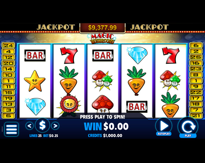magic mushrooms (jackpot software)