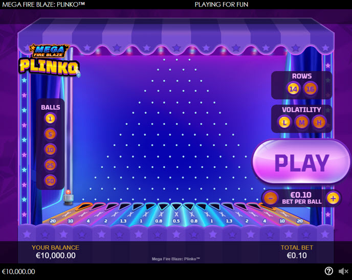 mega fire blaze plinko