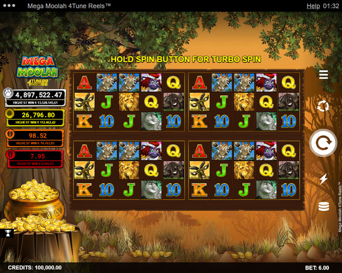 mega moolah 4tune reels