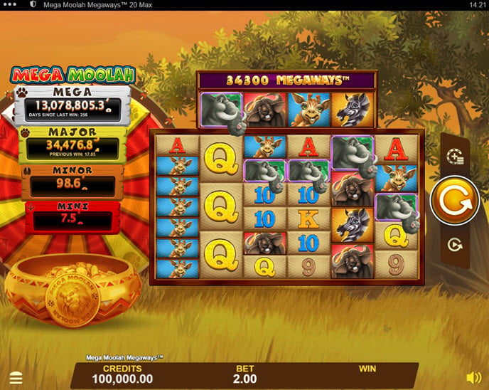 mega moolah megaways