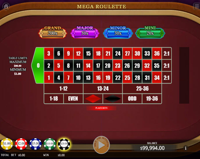 mega roulette (ka gaming)