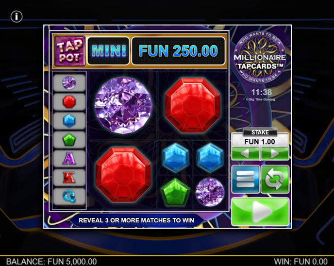 millionaire tapcards