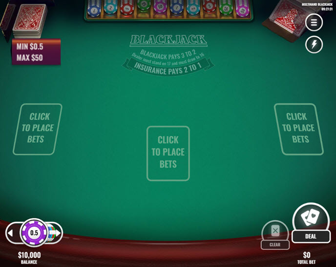 multihand blackjack (platipus)