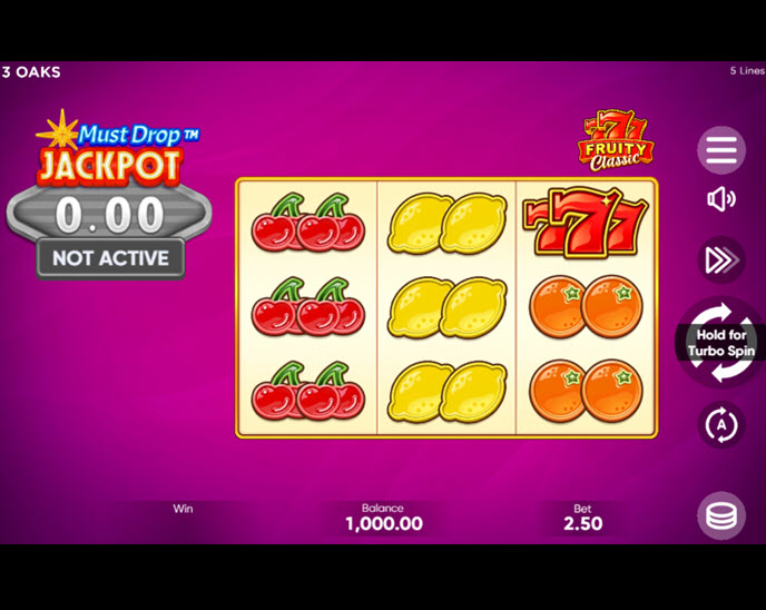 must drop jackpot 777 fruity classic